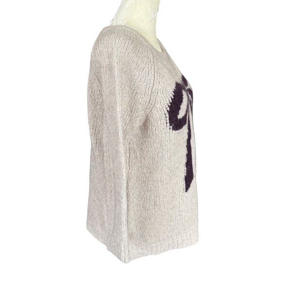 Loft linen colored 3/4 sleeve stretchy pullover sweater women's size small - Picture 3 of 9